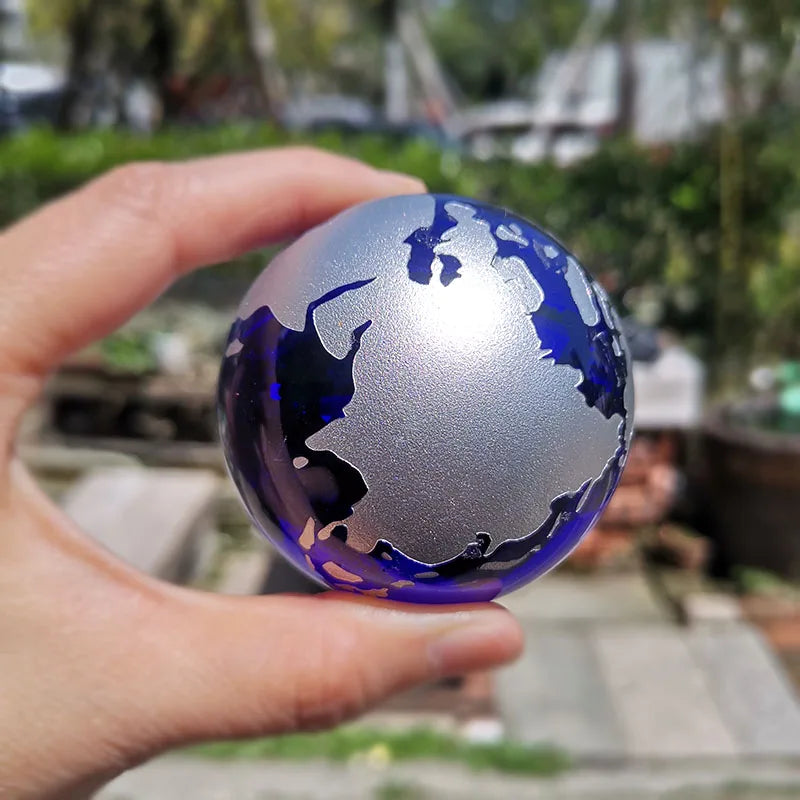 60mm Crystal Ball Blue World Globe Stand &ndash; Crystal Clarity 6 / 60mm