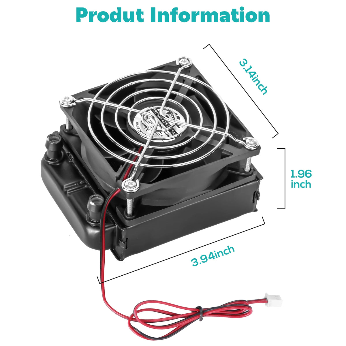 SXDOOL 80mm Aluminium Water Cooling Radiator with Fan for Optimal CPU &amp; VGA Performance