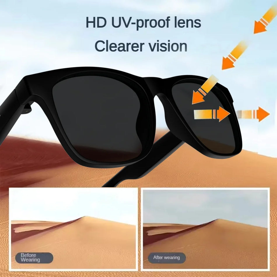 LAXASFIT 2025 Умные Bluetooth Очки Солнцезащитные Очки С Музыкой