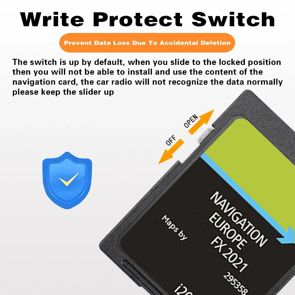 Ford Fusion 2008-2012 FX 2021 GPS 8GB Card - Europe Maps