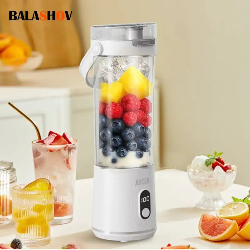 Portable Juicer Cup 600ml USB Rechargeable Multifunctional