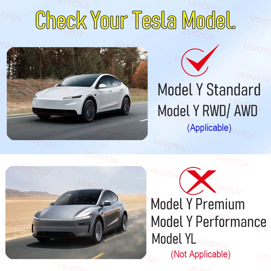 Allwetter-TPE-Fußmatten für Tesla Model Y Standard RWD AWD