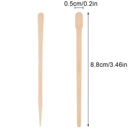 200/400pcs Waxing Sticks for Smooth Face &amp; Body Hair Removal - Disposable Wooden Applicators