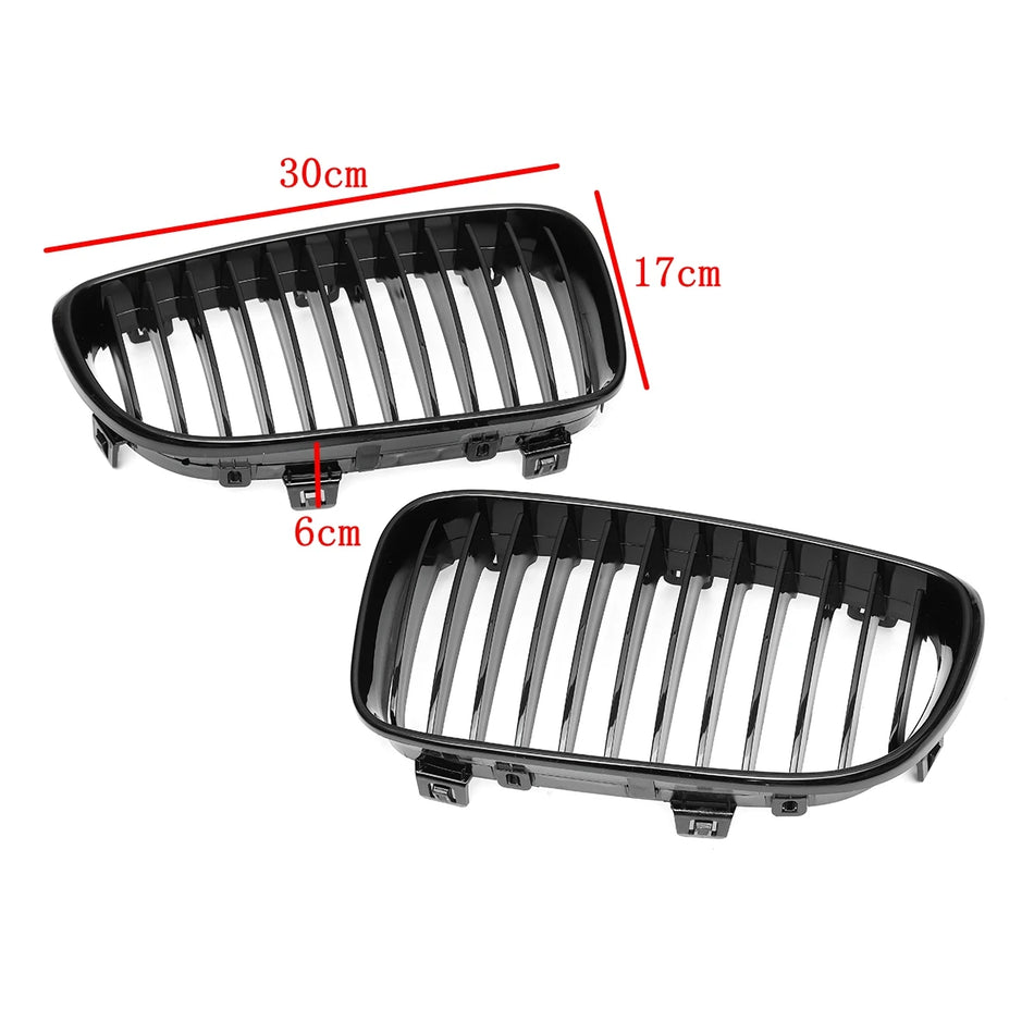 Grile rinichi frontale pentru BMW Seria 1 E81 E82 E87 E88, negru lucios