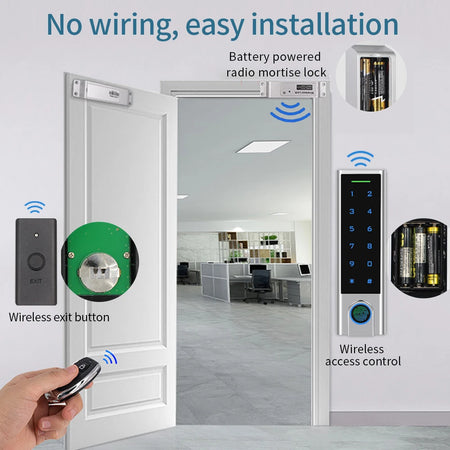 WS2-HF3-EM &ndash; Wireless Door Access Kit With Biometric RFID