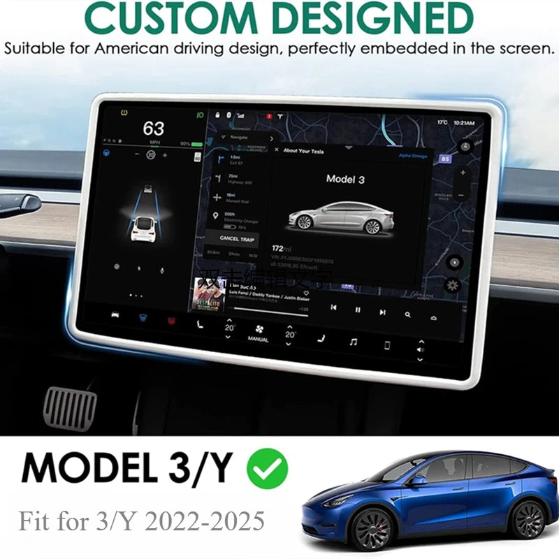 Silicone Central Control Frame Cover für Tesla Model 3 Model Y