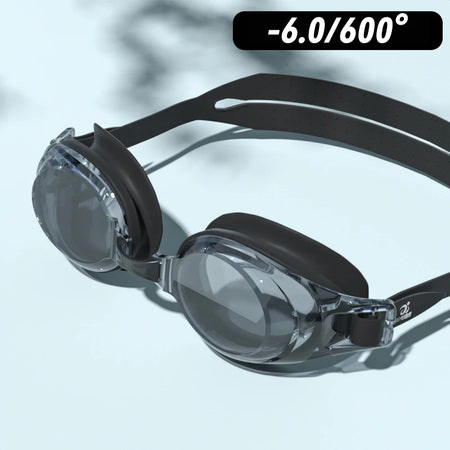 MM851/GG072 Myopia Swim Goggles - Custom Left Right Diopters Black Myopia -6 / CHINA