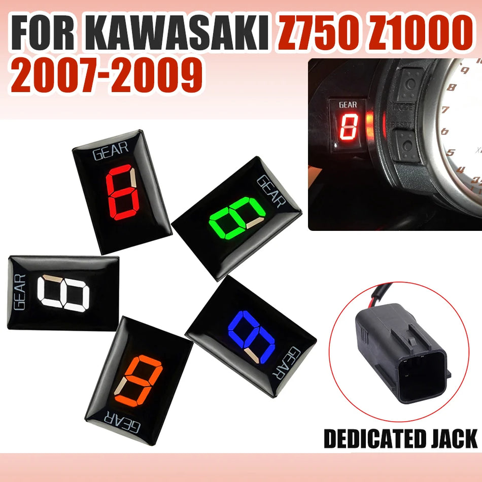 Kawasaki Gear Indicator for Z750 Z1000, Digital Display, ECU Direct Mount