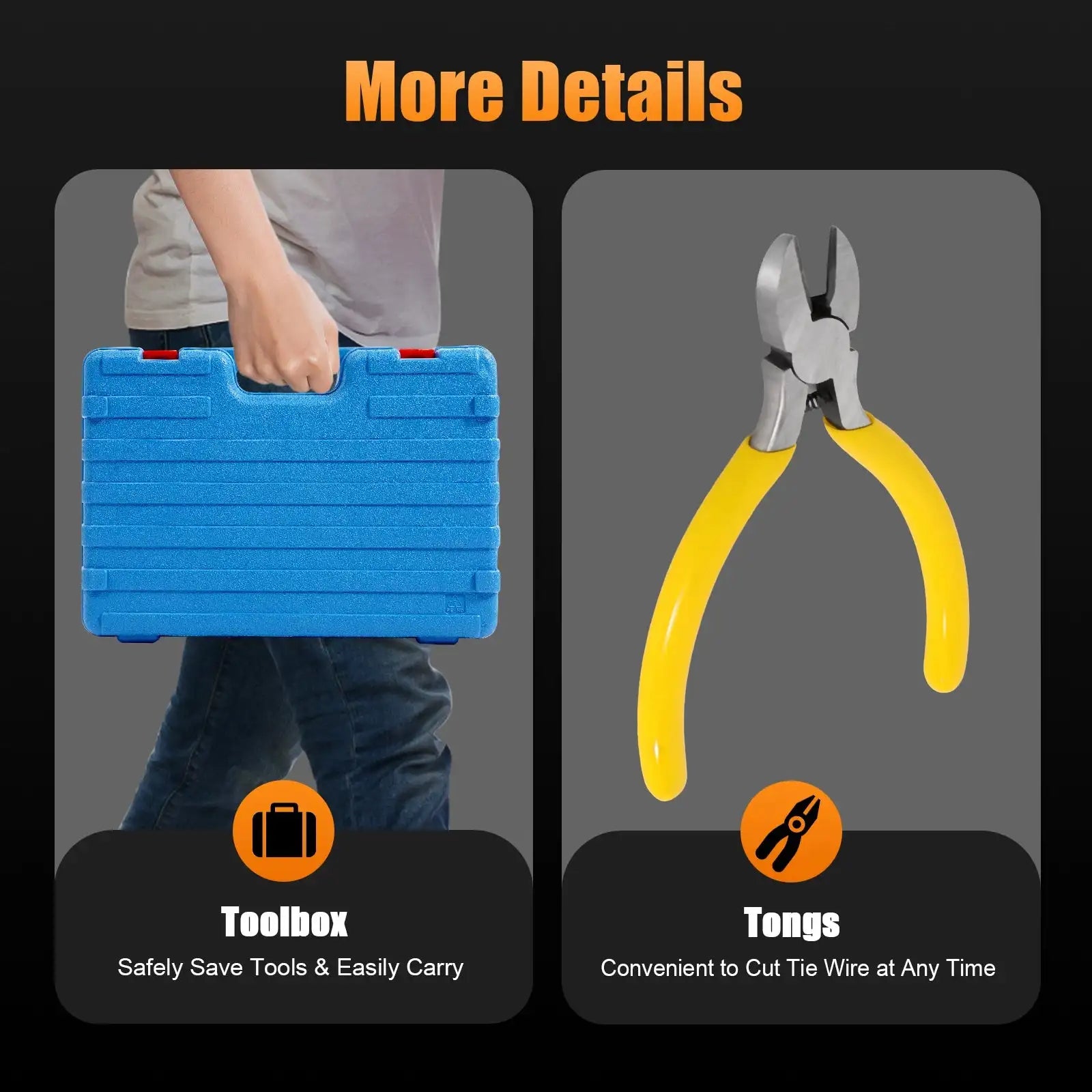 Automatic Handheld Rebar Tying Tool 8-34MM 12V &ndash; Fast Tying