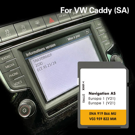 VW Caddy AS V21 32GB SD Map Card &ndash; Estonia Cyprus Sat Nav CHINA / for VW Caddy SA