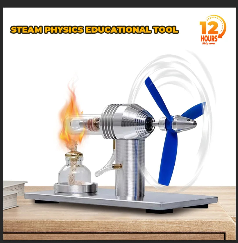 Stirlingmotor Generator Modell, Metall Pedagogisk Fysikleksak för Vetenskapskit