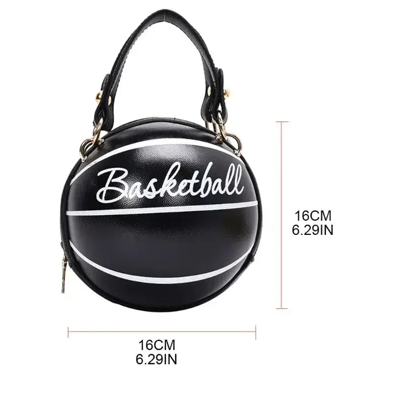 Women's Versatile Round Basketball Crossbody Bag