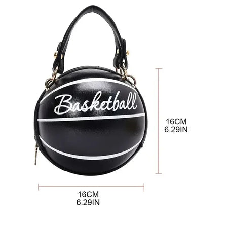 Women's Versatile Round Basketball Crossbody Bag