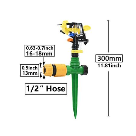 360 Degree Rotating Jet Sprinklers | Double Outlet Rocker Nozzles for Efficient Garden Irrigation C