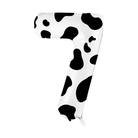 40-Inch Cow Print Number Balloon for Kids' Birthday and Party Decor 20240223A01-7 / Other