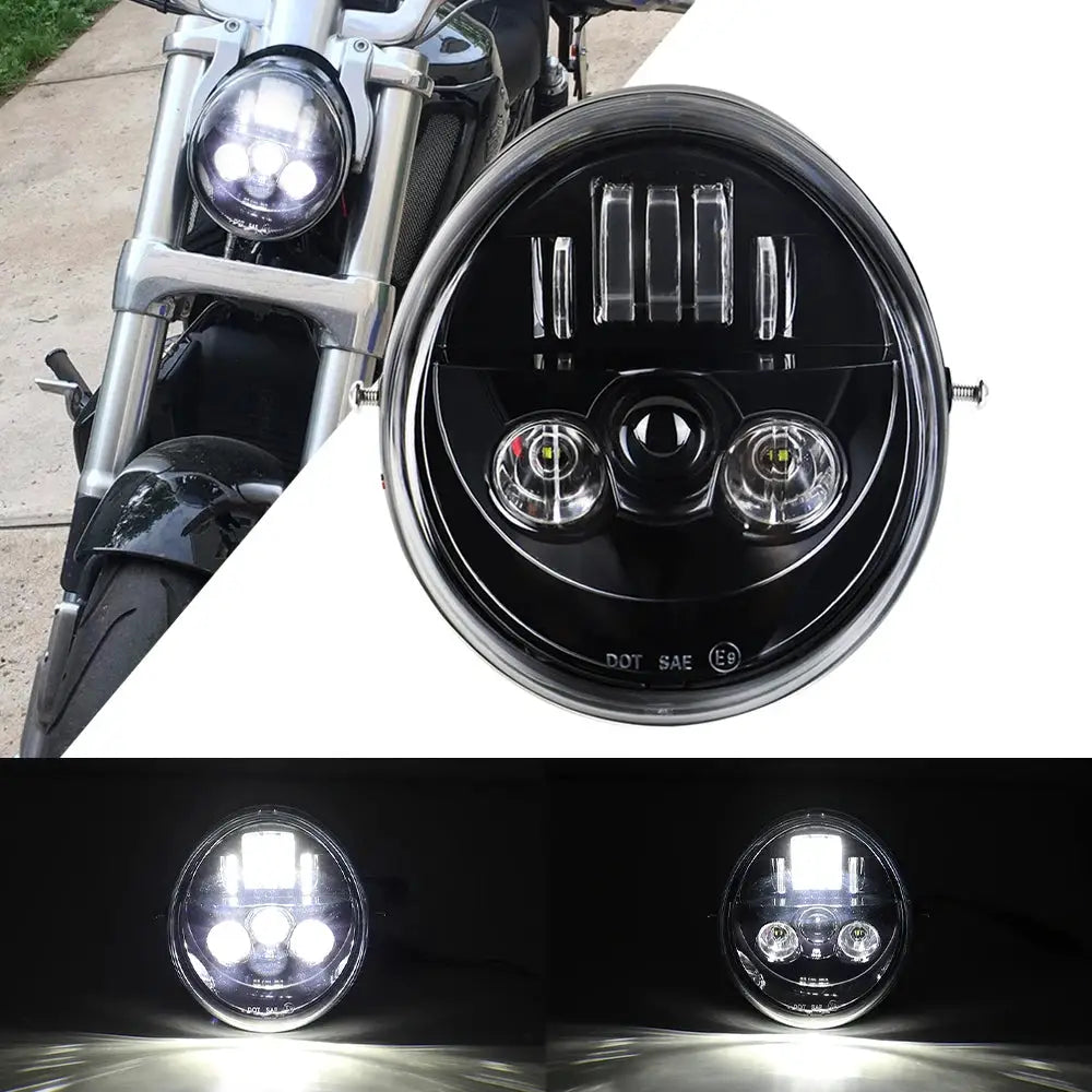For V Rod VRSCF VRSC VRSCR 2002-2017 60W Vrod LED Front Headlight HI/Low Beam Motorcycle Headlamp by InterCyprus Trading Ltd