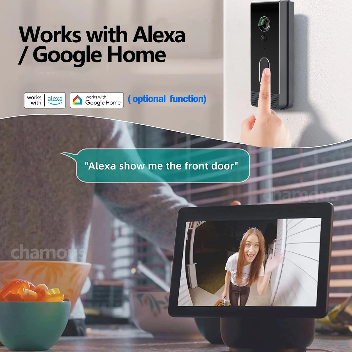 Tuya WiFi Doorbell Camera Outdoor &ndash; Battery Powered