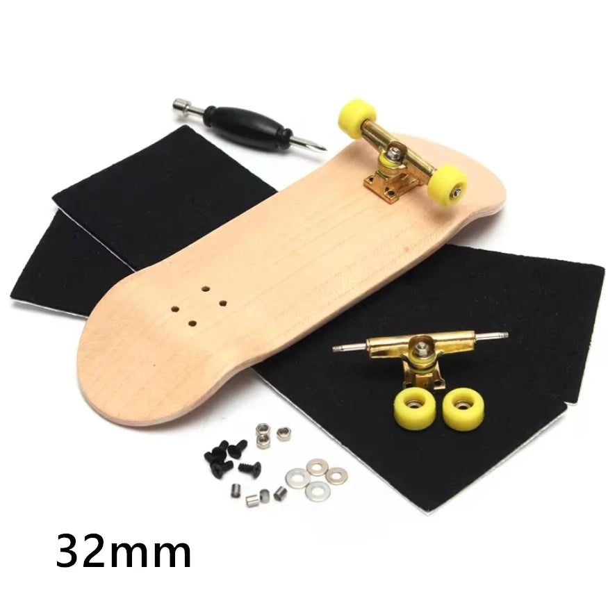 Maple Wooden Fingerboard Complete &ndash; Durable Mini Skateboard 32mm wood
