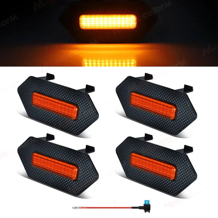 For Toyota 4Runner 4 Runner TRD Pro 2025 Car Grille Lights Front Grill LED DRL White Amber Warning Daylights Car Accessories 4PC by InterCyprus Trading Ltd