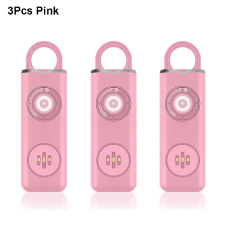 Awapow AF2004 Personal Defense Alarm - 130dB Siren With LED 3Pcs Pink / S