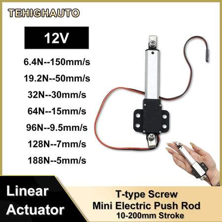 Linear Actuator Mini Electric Cylinder &ndash; Versatile Remote Automation 12V-10mm Stroke / 30mm Per Second 32N
