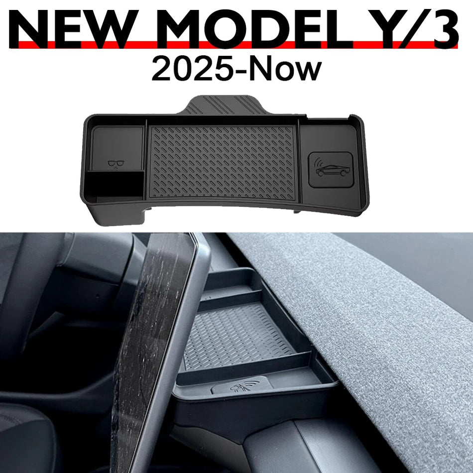 Dashboard Storage Tray for Tesla Model 3 Y 2025+ Glasses Organizer Holder