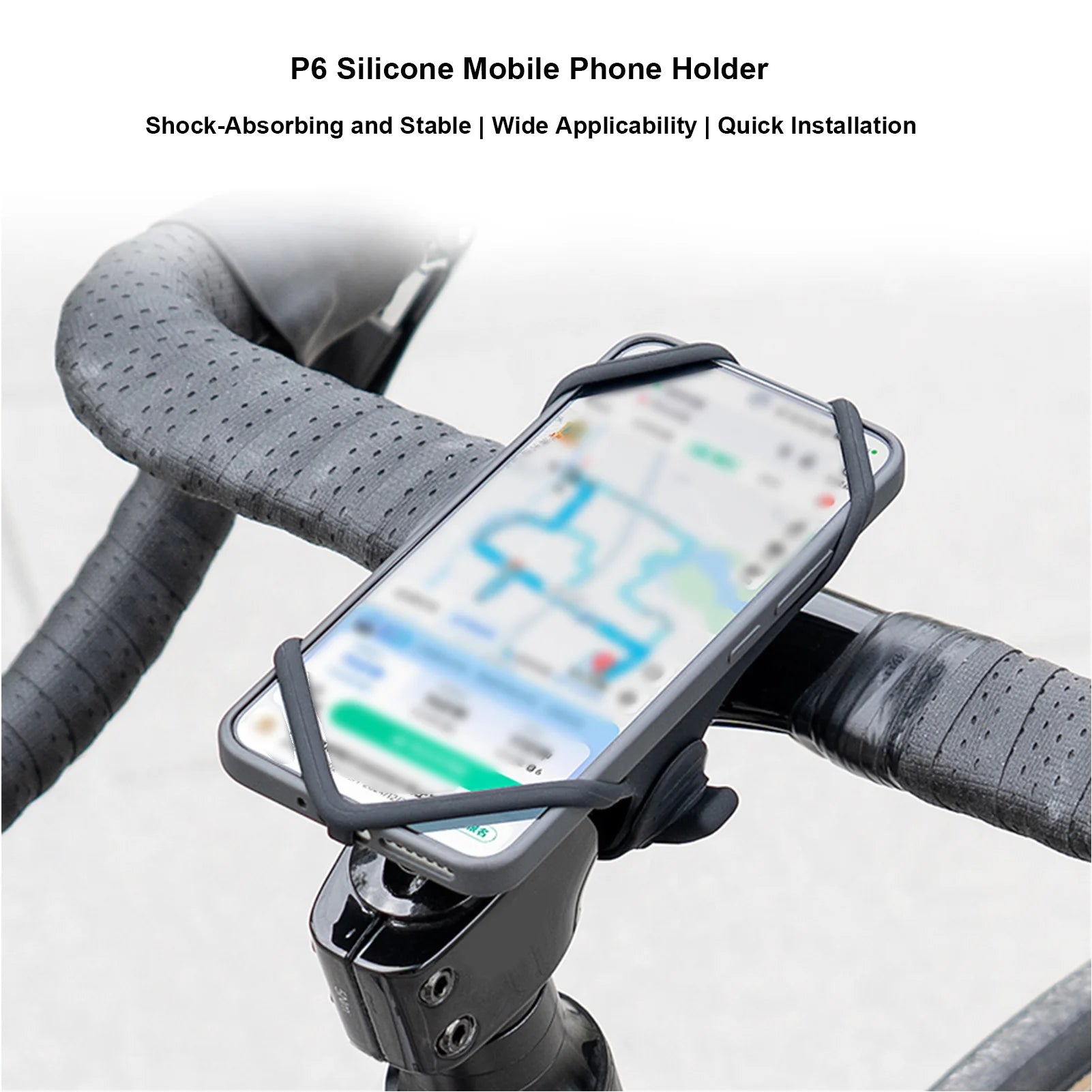 Bike Phone Holder Silicone Mount &ndash; Easy Phone Removal