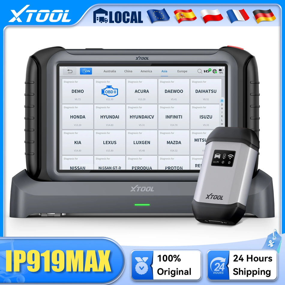 XTOOL IP919MAX J2534 Scanner de Diagnóstico com Programação Bi-Direcional de ECU