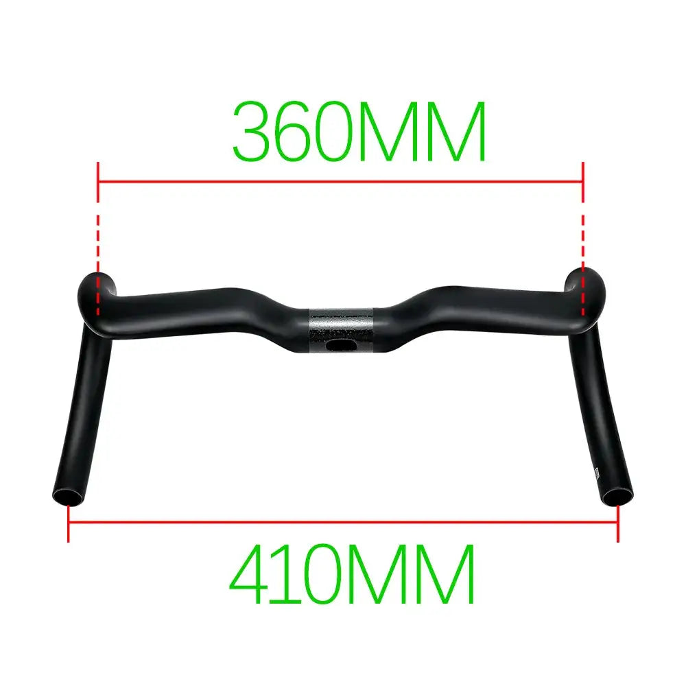 BALUGOE Ergonomic Carbon Road Bicycle Drop Handlebar Ultralight 380-420mm Width Matte Black Racing Road Bike Bent Bar 31.8mm by InterCyprus Trading Ltd