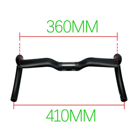 BALUGOE Ergonomic Carbon Road Bicycle Drop Handlebar Ultralight 380-420mm Width Matte Black Racing Road Bike Bent Bar 31.8mm by InterCyprus Trading Ltd