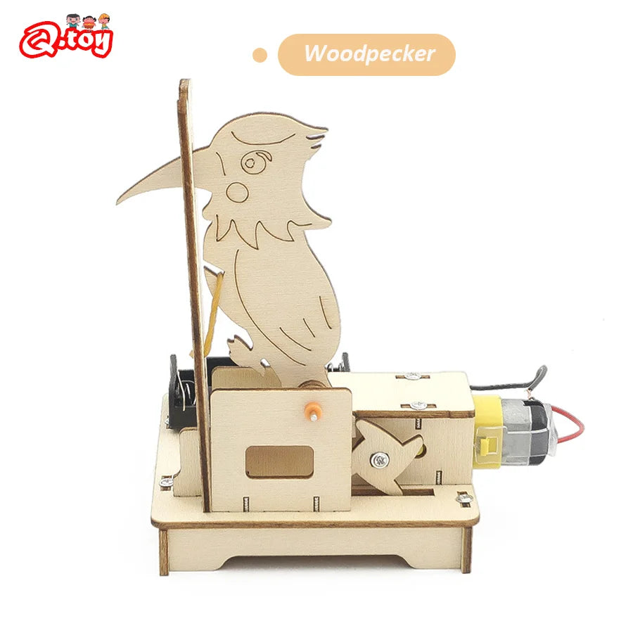 Kit DIY STEM Puzzles Educativos de Madeira Woodpecker para Crianças