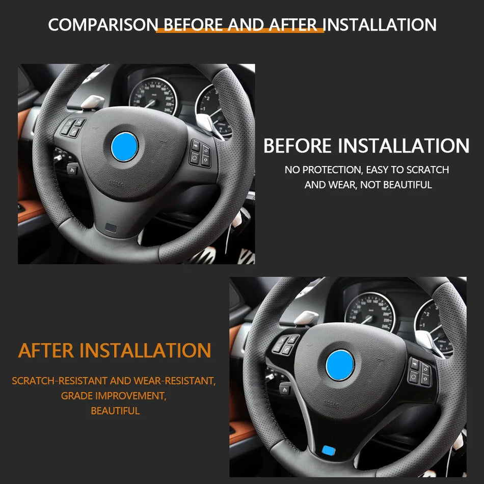 Steering Wheel Trim Moulding Chrome Cover for BMW 1 Series E90 E92 E93 Durable Interior Accent