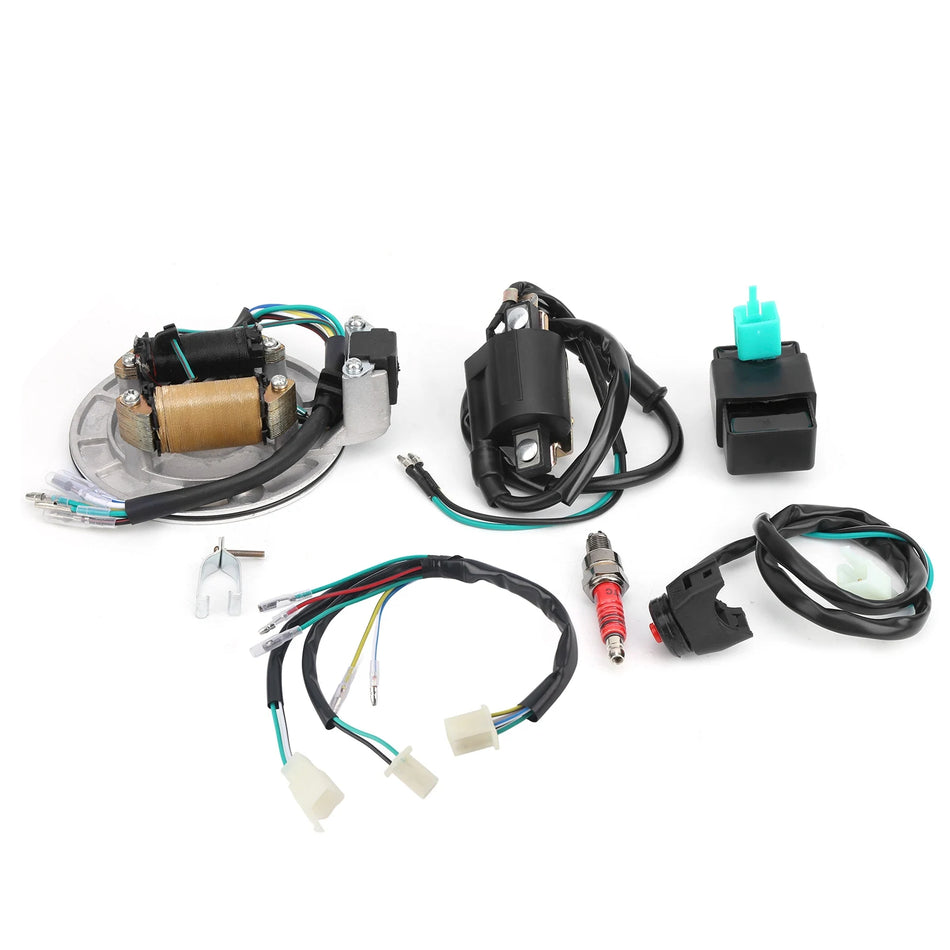 Kit de bujii XRCRF 50 cu bobină de aprindere, stator CDI și cablaj