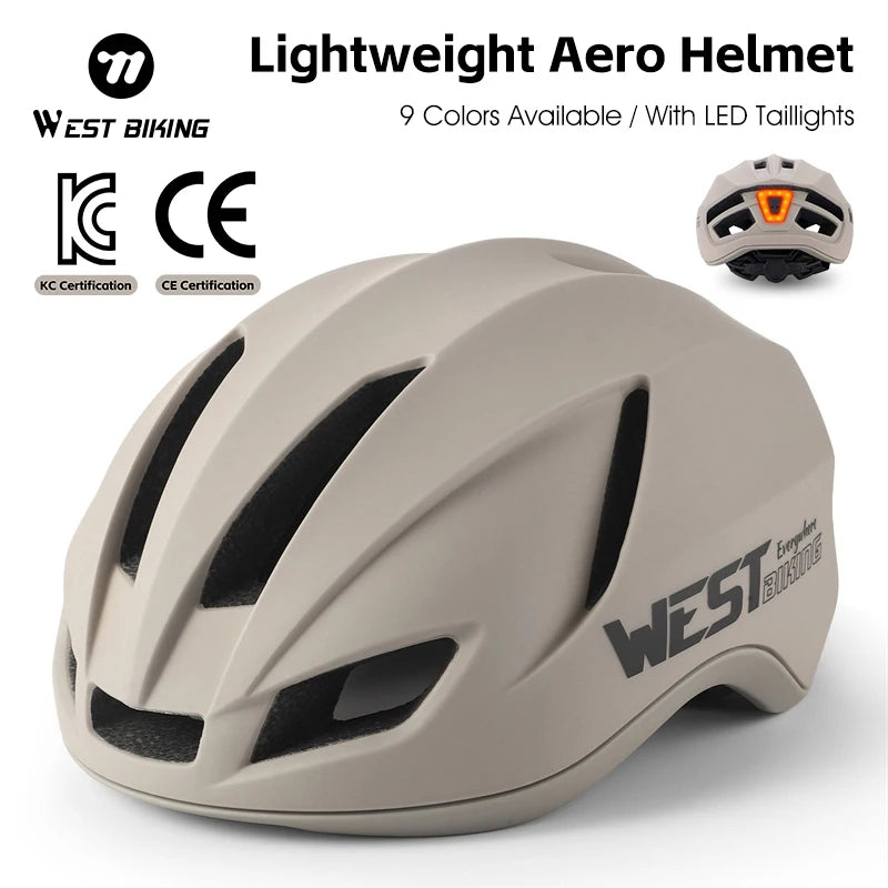WEST BIKING Ultralight Adjustable Cycling Helmet with Taillight