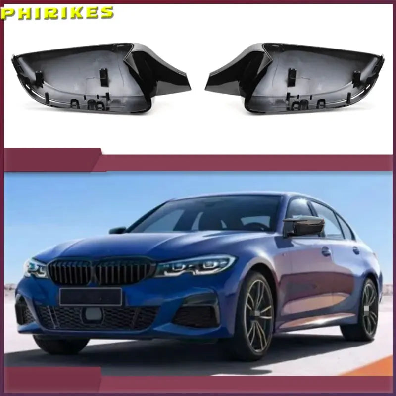 Яркие черные крышки для заднего зеркала для BMW M4 стиля LHD