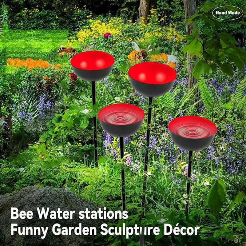 Bee Watering Station &ndash; Elegant Metal Stakes Garden Decor