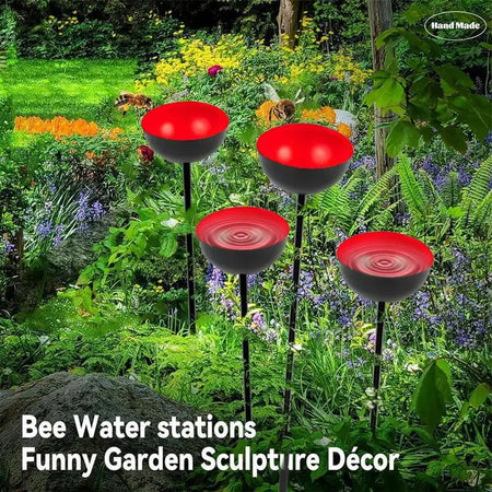 Bee Watering Station &ndash; Elegant Metal Stakes Garden Decor