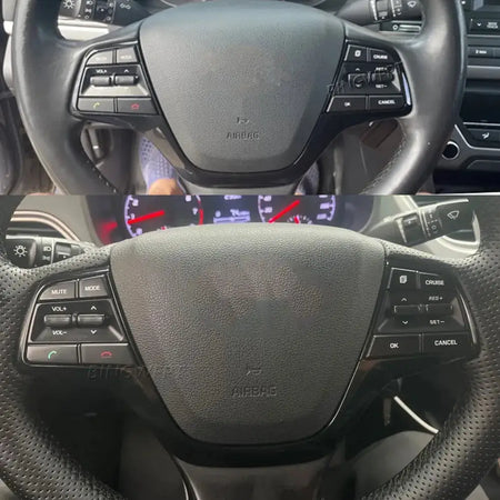 Steering Wheel Cruise Control Buttons Switch Piano Black For Hyundai Elantra 1.6L 2016 2017 2018 2019 Car Accessories by InterCyprus Trading Ltd