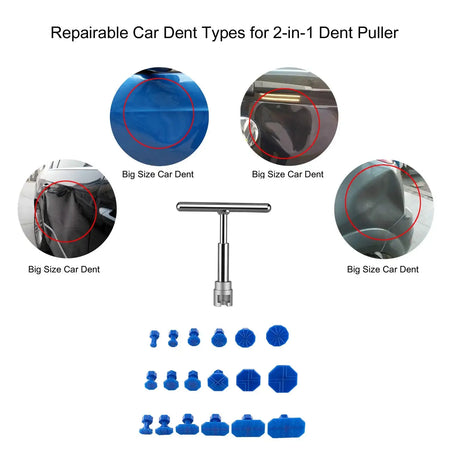 Car Dent Repair Puller Kit With 18 Piece Glue Tabs Pro