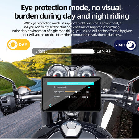 AKAMATE 5Inch Motorcycle Monitor &ndash; Wireless CarPlay