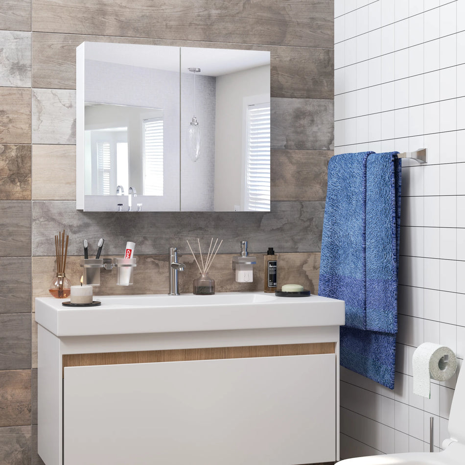 Getone Bathroom Wall Cabinet Mirror White 70x15.3x59.7cm
