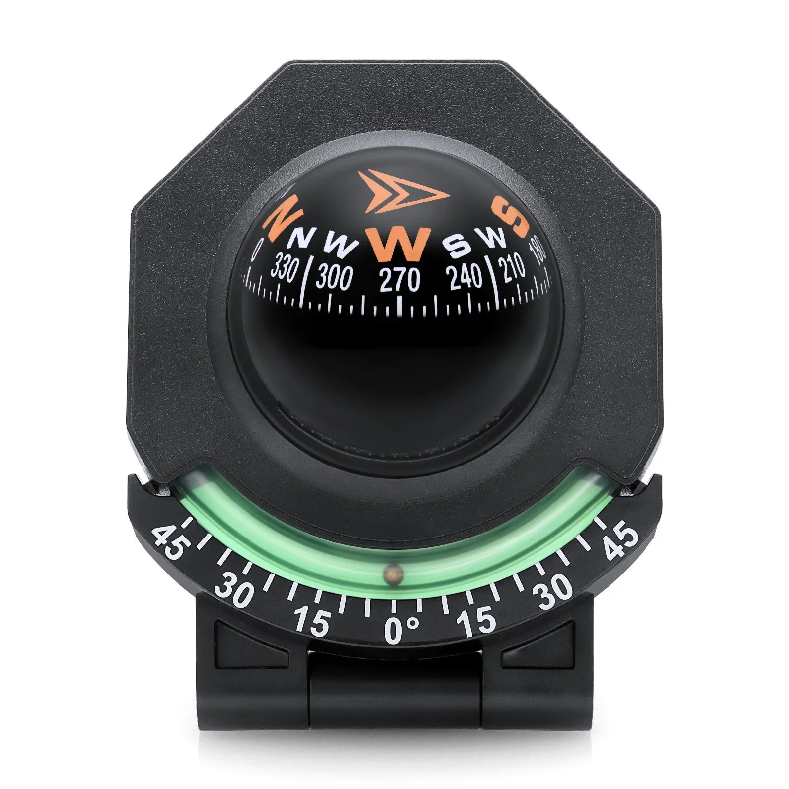Car Dashboard Compass With Slope Meter - Fast Navigation Black