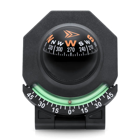 Car Dashboard Compass With Slope Meter - Fast Navigation Black