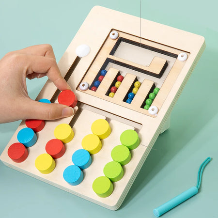 Magnetic Color Sliding Puzzle Board &ndash; Color Matching Logic