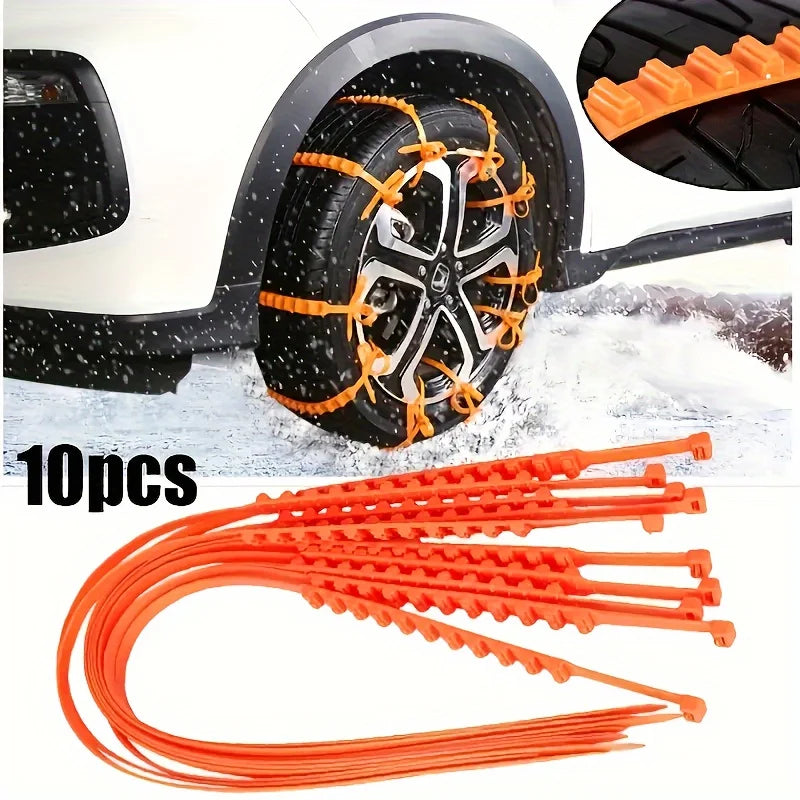 10Pcs Car Anti-Skid Chain &ndash; Universal Snow Mud Traction 10pcs