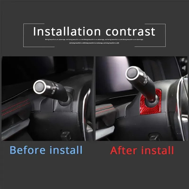 Corvette C8 2020 Carbon Fiber Steering Wheel Trim Cover 2Pcs