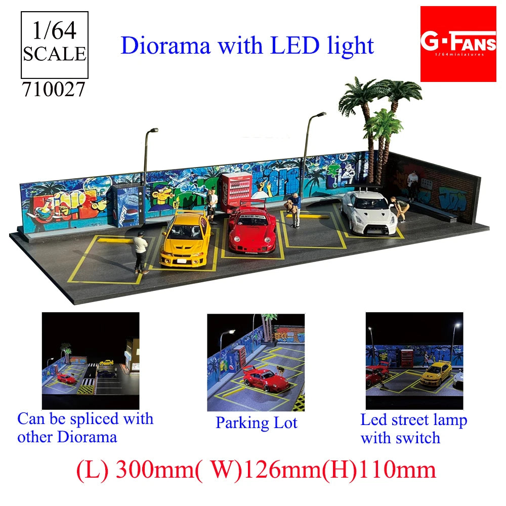 GFans 1:64 Diorama Car Garage &ndash; LED Lights Display