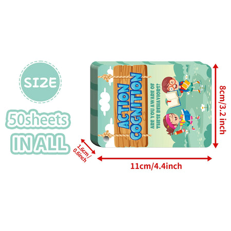 Cognition Learning Flash Cards for Kids - 50Pcs Set Memory Educational Toys for Early Childhood Development