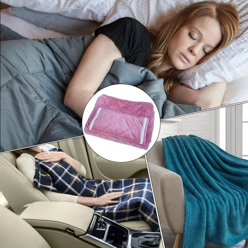 Cordless Heated Blanket USB Throw &ndash; 60 Second Fast Heating