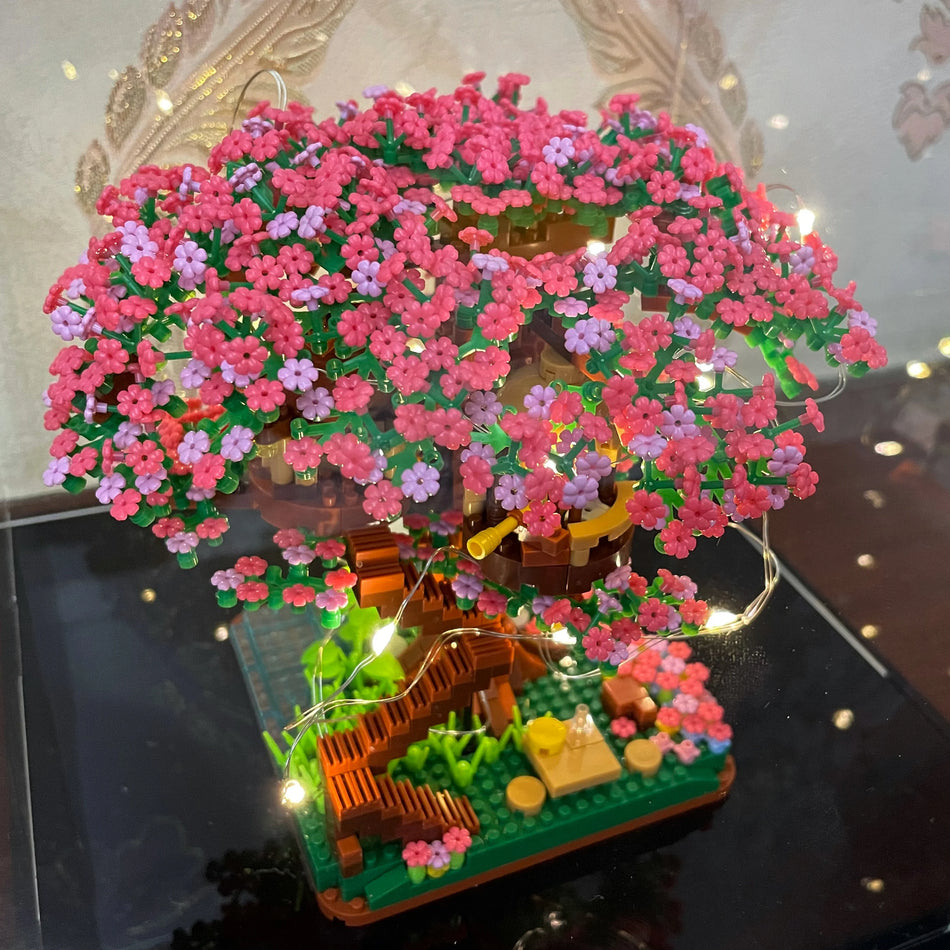 Mini Sakura Tree Building Blocks Set &ndash; Romantic Cherry Blossom Ornament